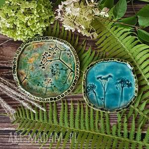 zestaw podstawek ceramicznych podstawki ceramiczne motyw roślin na biżuterię