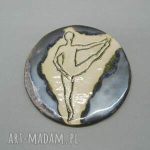 ceramika joga i - podkładka z rytowaną pozą jogi 4, kubek, filiżanka świeca