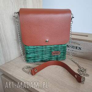 torebka z wikliny papierowej ayabag wiklina i skóra naturalna