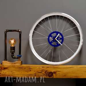 zegar blue bikes bazaar industrialny, duży rower koła, ścienny