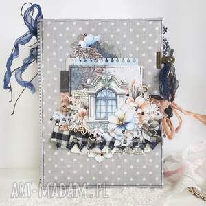 notes - junk journal album, A5 postarzany, prezent na urodziny