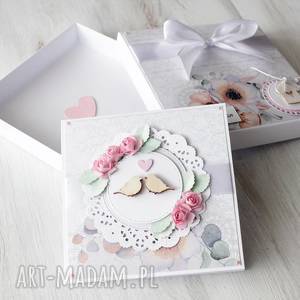 ręcznie robione scrapbooking kartki kartka na ślub