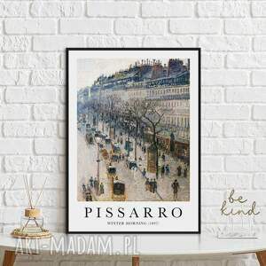 pissarro winter morning - plakat format 40x50 cm salonu, grafika