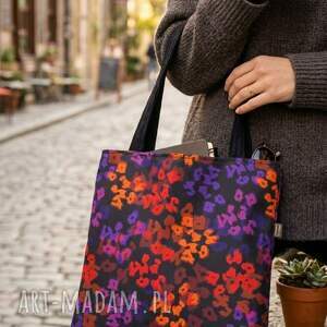 Torba shopperka pantera handmade na ramię