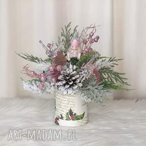 dekoracje świąteczne stroik świąteczny w małym boxie dekoracja na boże