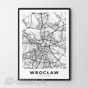 plakaty plakat mapa wrocławia wrocław - format a4