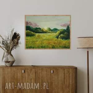 dekoracyjny plakat z pejzażem o wymiarach 42 x 29,7 cm, sztuka design
