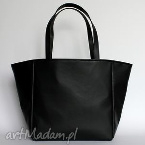 handmade na ramię shopper bag worek - czarny