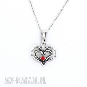 ladyc srebrny naszyjnik serce z cyrkonią vol2 biżuteria serduszko