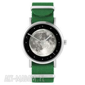 zegarek - księżyc zielony, nylonowy pełnia dla niej prezent