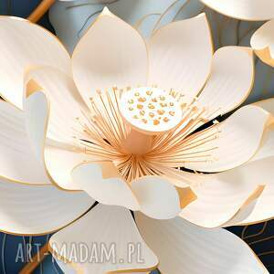 obraz na płótnie - kwiaty lilie glamour stylowy art deko 120x80 cm 111501