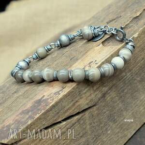 bransoletka 07, krzemień - pasiasty