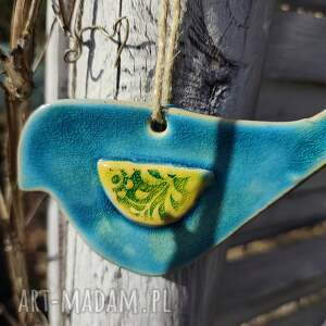 ptaszek ceramiczny zawieszka, ptak, ogród, prezent