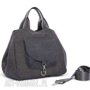 torba big duo xl - grafit, wielofunkcyjna stylowa, wygodna, kobieca, oryginalna