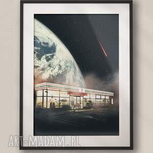 plakat czynne całodobowo - kolaż fine art a3