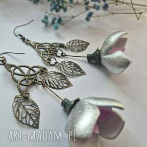 kolczyki kwiaty ażury wykonane w pojedynczym egzemplarzu wiesz, pier