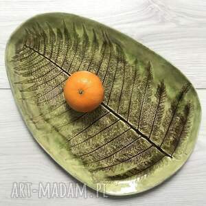 ręcznie wykonane ceramika dekoracyjny talerz liść
