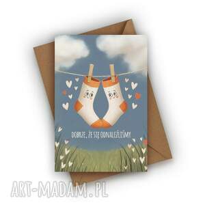 kartka walentynkowa - dobrze, że się odnaleźliśmy