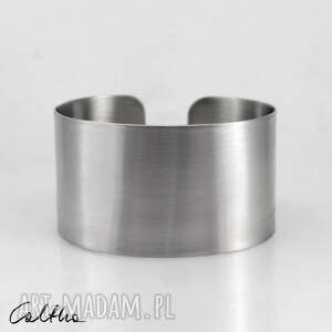 satyna - metalowa bransoletka 1400 03, szeroka bransoleta duża