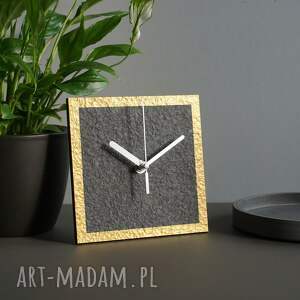 handmade zegary nowoczesny zegar ze złotym akcentem