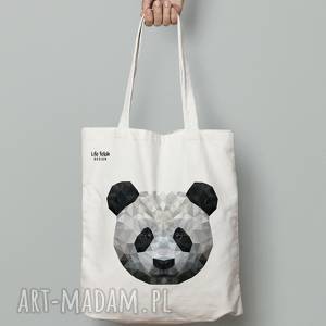 ręcznie robione torba bawełniana panda