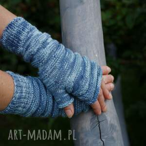 handmade rękawiczki w kolorze blue