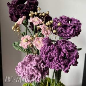 Prezent Wieczne kwiaty na dzień kobiet - fioletowy flowerbox