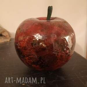 handmade ceramika ceramiczne jabłko naturalnej wielkości