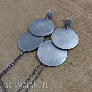 oksydowane, srebro 925, kolczyki, blaszki