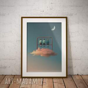 plakat trzepak - kolaż minimalistyczny 70x100cm, prezent sentymentalny