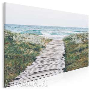 fotoobraz na płótnie - morze plaża most - 120x80 cm (904401)