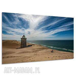 Obraz na płótnie latarnia morska, morze i wydmy 120x80 cm