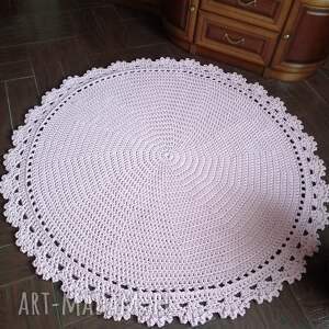 dywan ze sznurka bawełnianego okrągły 150cm dla dziewczynki