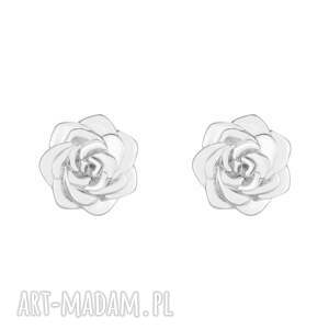 Srebrne kolczyki różyczki, srebro, sztyfty