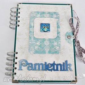 handmade pamiętnik z sówką