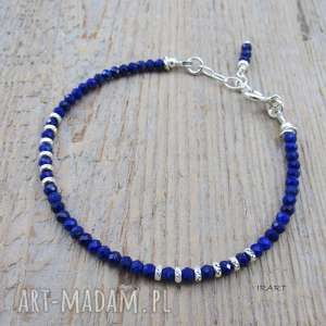 handmade delikatna bransoletka z lapis lazuli