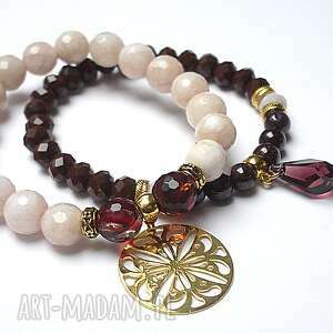 handmade garnet and ivory /12 - 2014/ duo