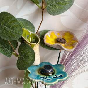 Bukiet ceramicznych kwiatów handmade B7 - trwała dekoracja