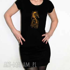 koszulka damska z motywem wikińskiego wilka zwanego fenrir, wikingowie, tshirt