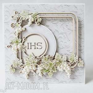 handmade scrapbooking kartki pierwsza komunia - 10 zaproszeń z personalizacją