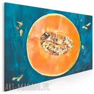 obraz na płótnie - melon pestki owoc kuchnia 120x80 cm 700401, natura