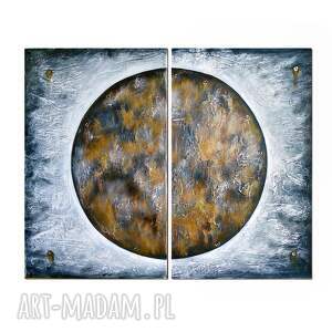 aleksandrab the circle 2, abstrakcja, nowoczesny obraz ręcznie malowany