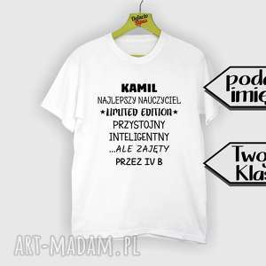 handmade koszulki koszulka z nadrukiem dla nauczyciela, prezent na dzień edukacji, super