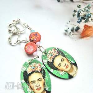 klipsy z frida kahlo bardzo efektowne zrobione miłością i pasją box x1