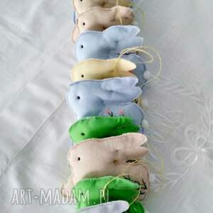 zawieszki ozdobne haft, zajączek, wielkanoc, zawieszka dekoracyjna dekoracje