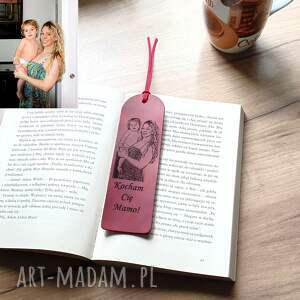 Skórzana zakładka do książki ze zdjęciem i grawerem - personalizowana