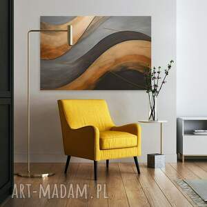 obraz na płótnie - abstrakcja fale abstrakcyjny - VAKU DSGN dom obrazy