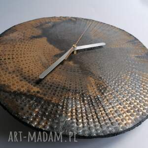 handmade ceramika zegar "złoto na marsie"