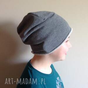 czapka dresowa beanie dziecięca - Szary mary