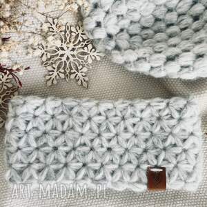 szydełkowa, alpaka, opaska na szydełku